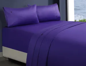 1000TC Egyptian Cotton 1 Fitted Sheet & 2 Pillowcases | King Single | Violet
