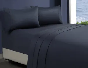 1000TC Egyptian Cotton 1 Fitted Sheet & 2 Pillowcases | Mega Queen | Charcoal