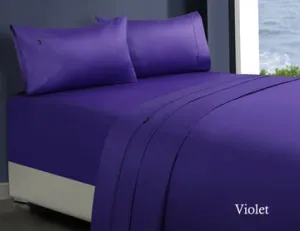 1000TC Egyptian Cotton Sheet Set | 1 Double | Violet