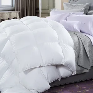 50% Duck Feather & 50% Duck Down Quilt 500GSM   Duck Pillows Twin Pack Combo | King | White