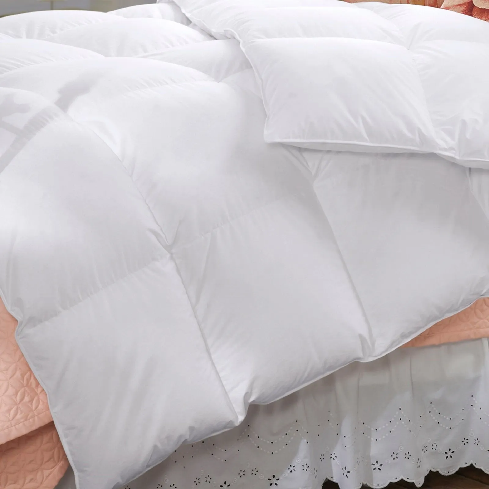 50% Duck Feather & 50% Duck Down Quilt 500GSM   Duck Pillows Twin Pack Combo | King | White