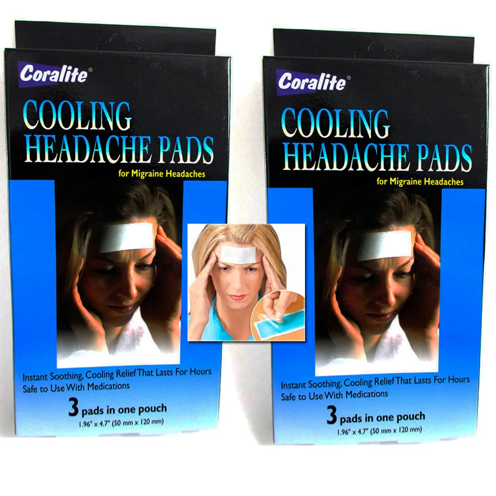 6PC Cooling Migraine Patch Headache Pads Soothing Pain Relieving Therapy Relief