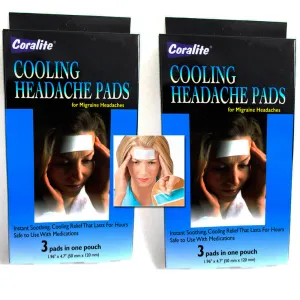 6PC Cooling Migraine Patch Headache Pads Soothing Pain Relieving Therapy Relief
