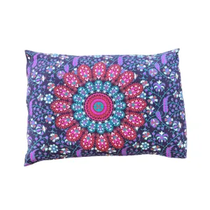 Bohemian Harmony Purple Cotton Mandala Pillow Set 2 Pcs