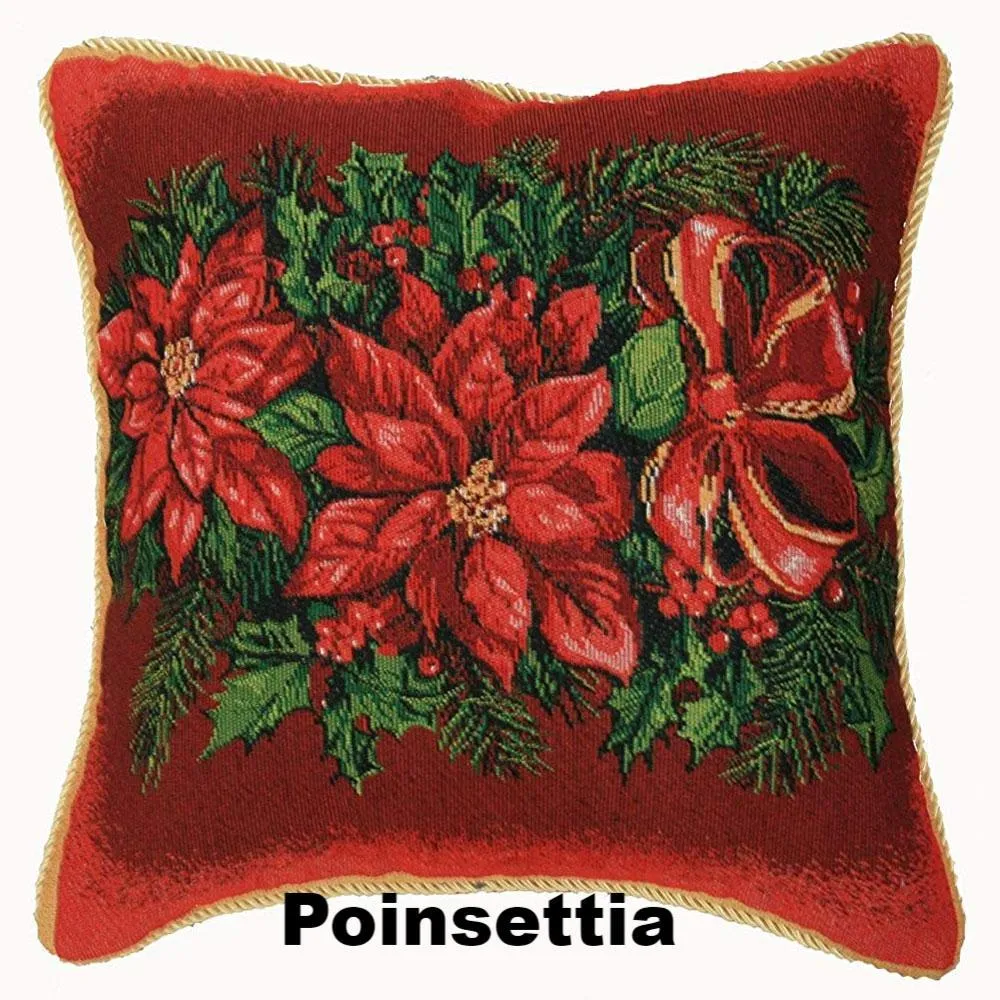 Christmas Tapestry 18"x 18" Throw Pillow Covers