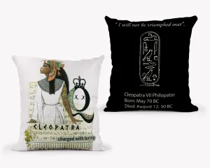 Cleopatra Throw Pillow 18x18