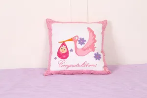 Congratulations - Cushion Cover Pink