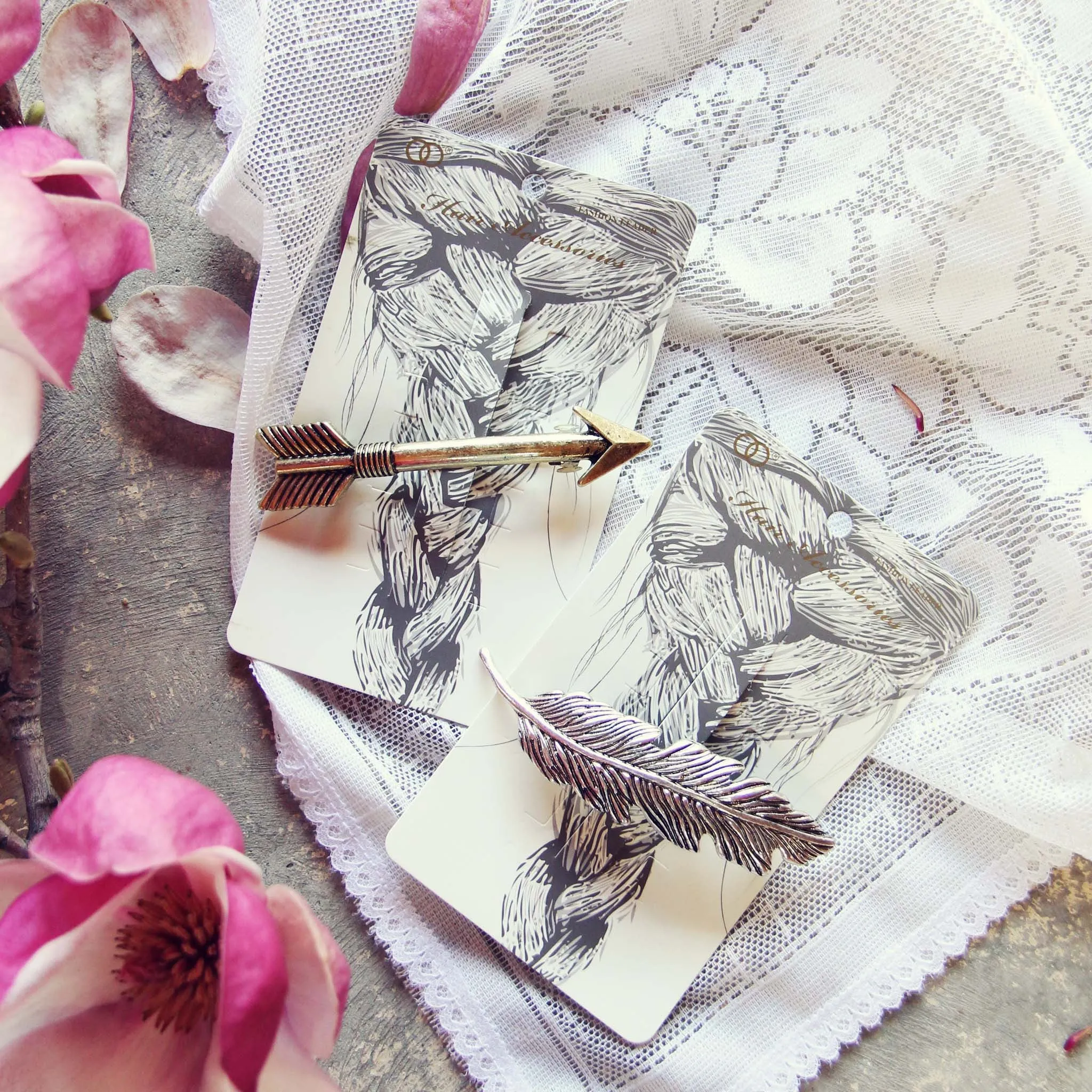 Silver Feather Hairpiece