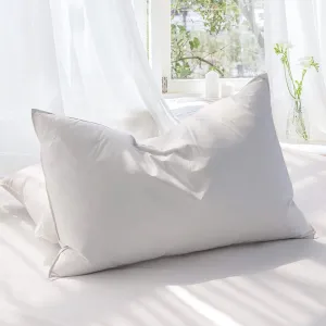 Teler Goose Feather Down Pillows for SleepingHotel Collection Queen Size Soft Bed Pillow1 Pack Queen (20" x 28")