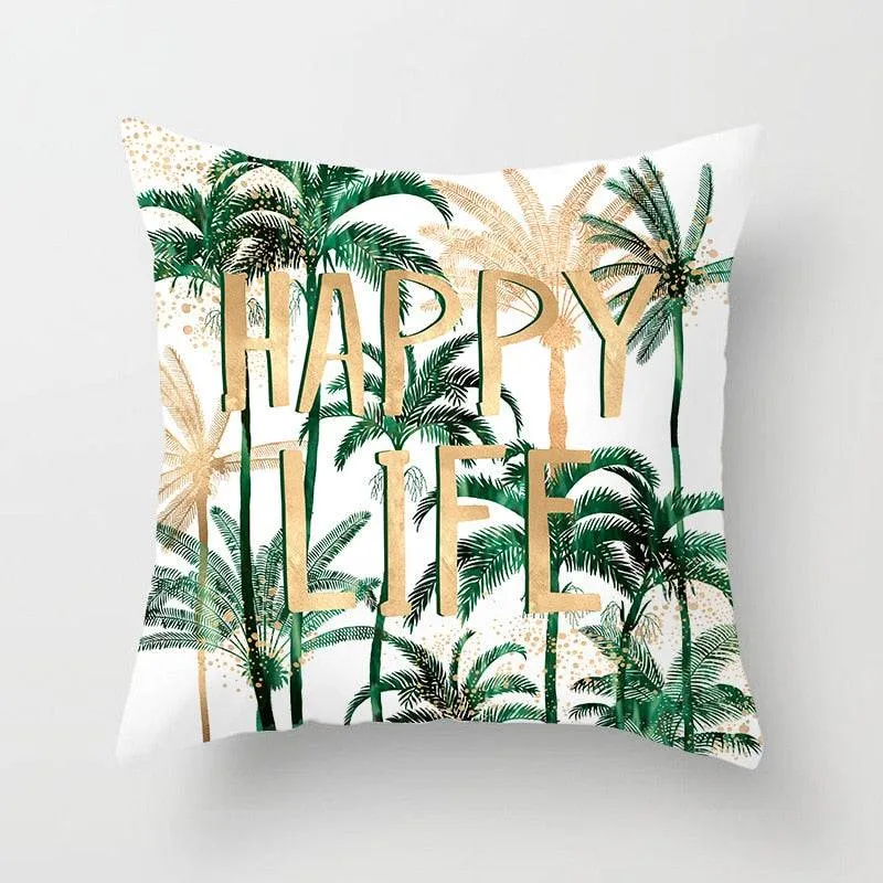Tropical Leaf Cactus Monstera Cushion Cover 45*45cm Polyester Throw Pillows Sofa
