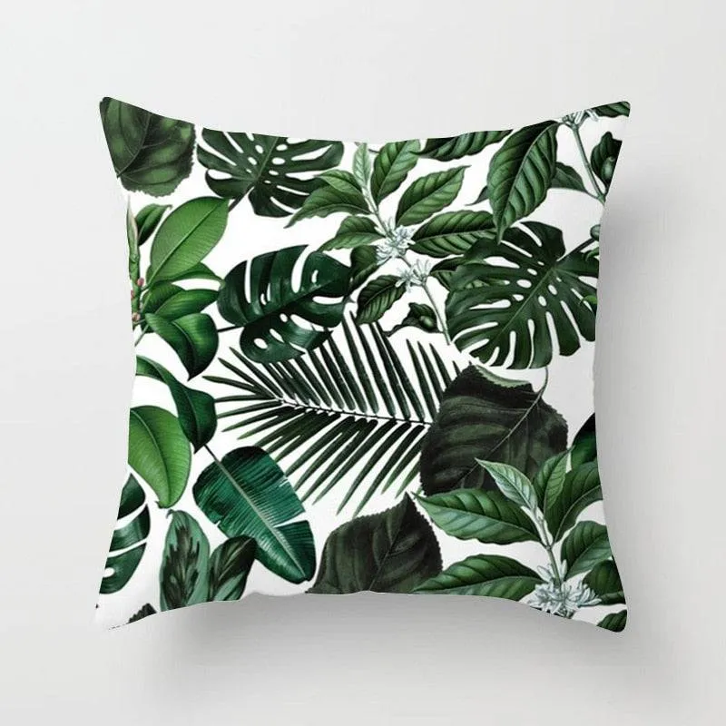 Tropical Leaf Cactus Monstera Cushion Cover 45*45cm Polyester Throw Pillows Sofa