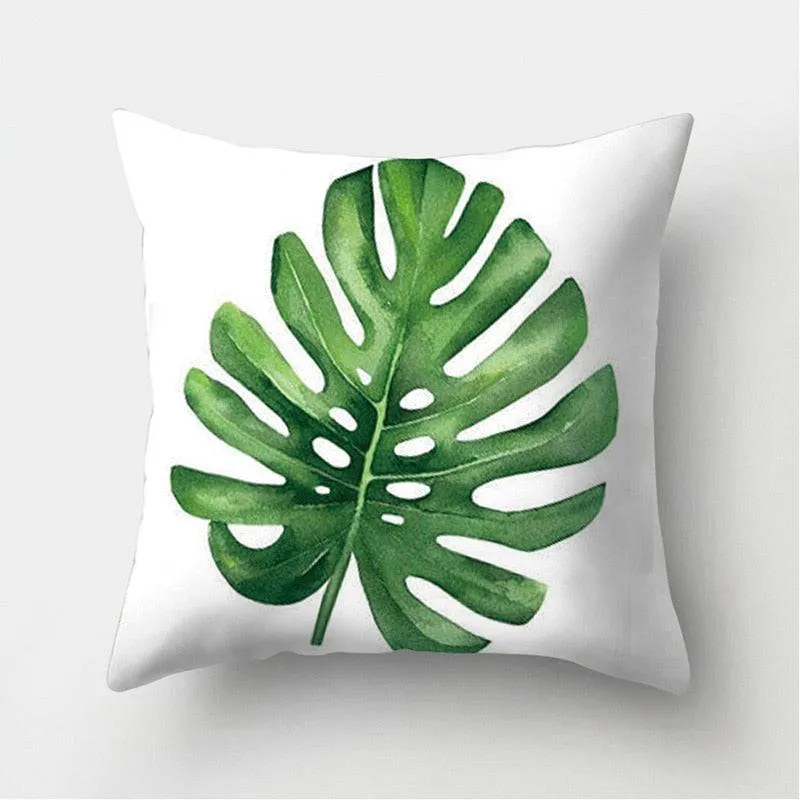 Tropical Leaf Cactus Monstera Cushion Cover 45*45cm Polyester Throw Pillows Sofa