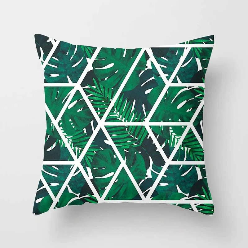 Tropical Leaf Cactus Monstera Cushion Cover 45*45cm Polyester Throw Pillows Sofa