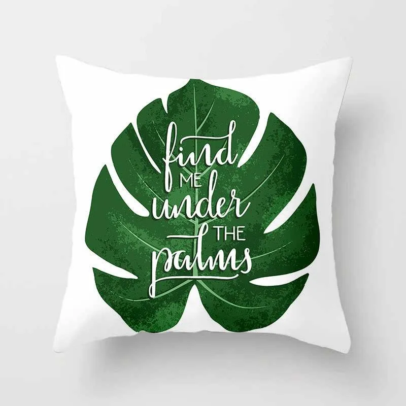 Tropical Leaf Cactus Monstera Cushion Cover 45*45cm Polyester Throw Pillows Sofa
