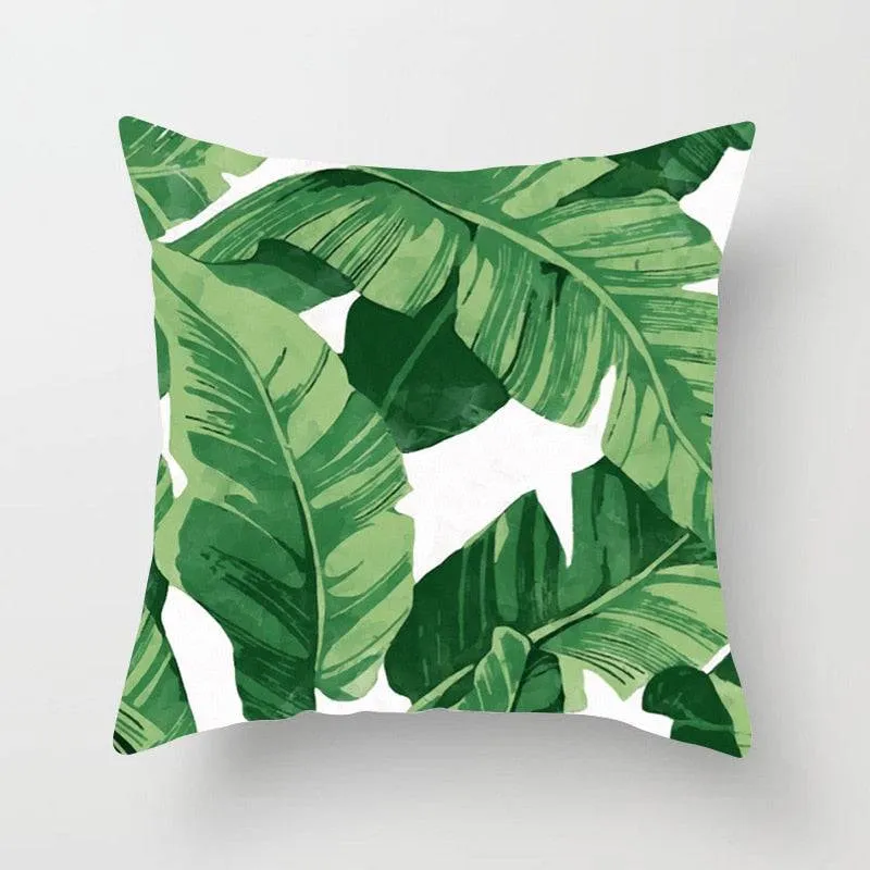Tropical Leaf Cactus Monstera Cushion Cover 45*45cm Polyester Throw Pillows Sofa