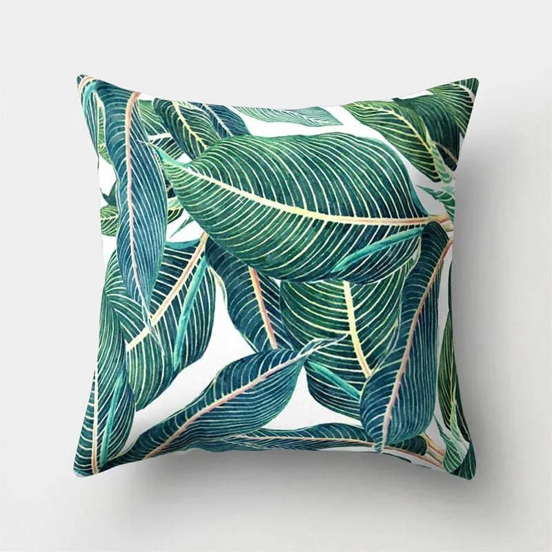 Tropical Leaf Cactus Monstera Cushion Cover 45*45cm Polyester Throw Pillows Sofa