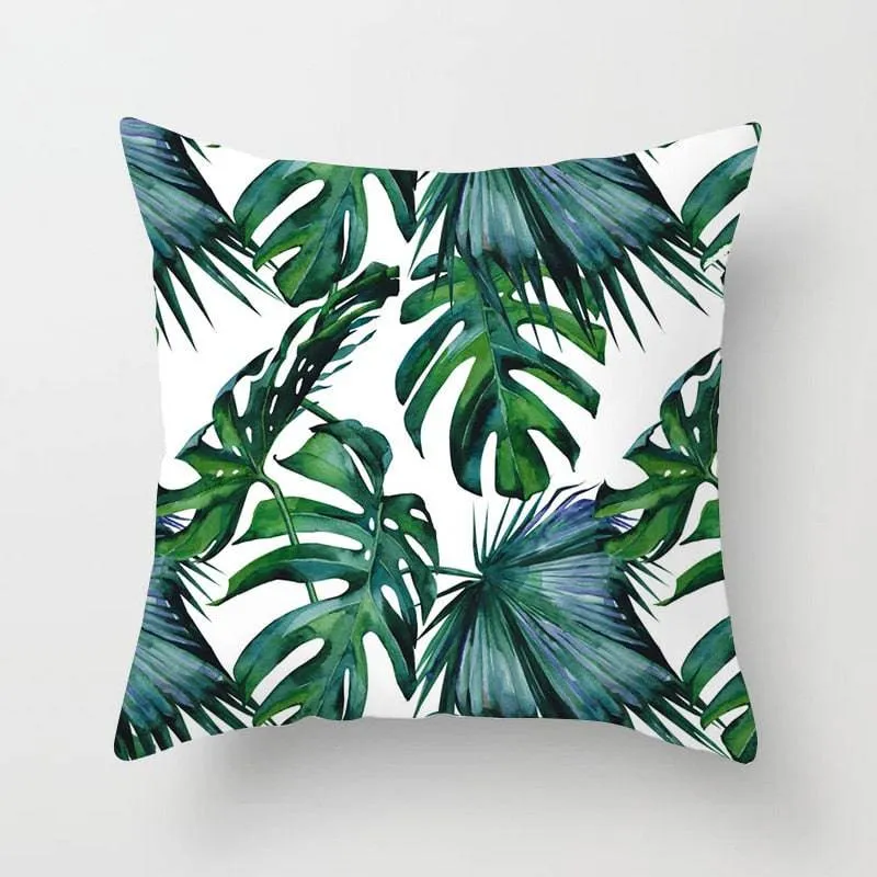 Tropical Leaf Cactus Monstera Cushion Cover 45*45cm Polyester Throw Pillows Sofa