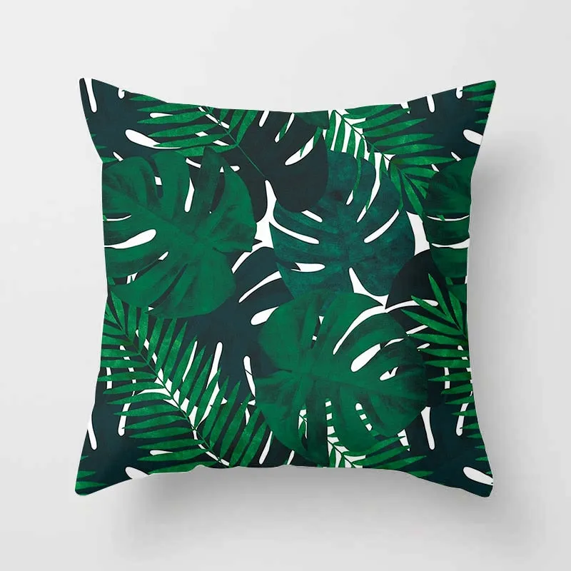 Tropical Leaf Cactus Monstera Cushion Cover 45*45cm Polyester Throw Pillows Sofa