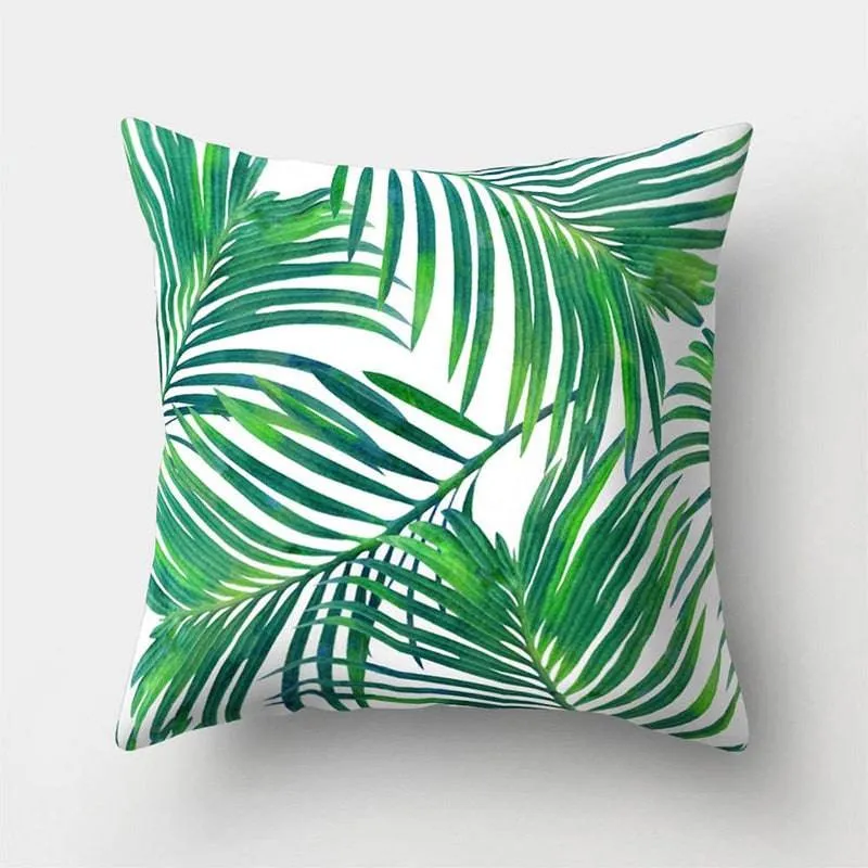 Tropical Leaf Cactus Monstera Cushion Cover 45*45cm Polyester Throw Pillows Sofa