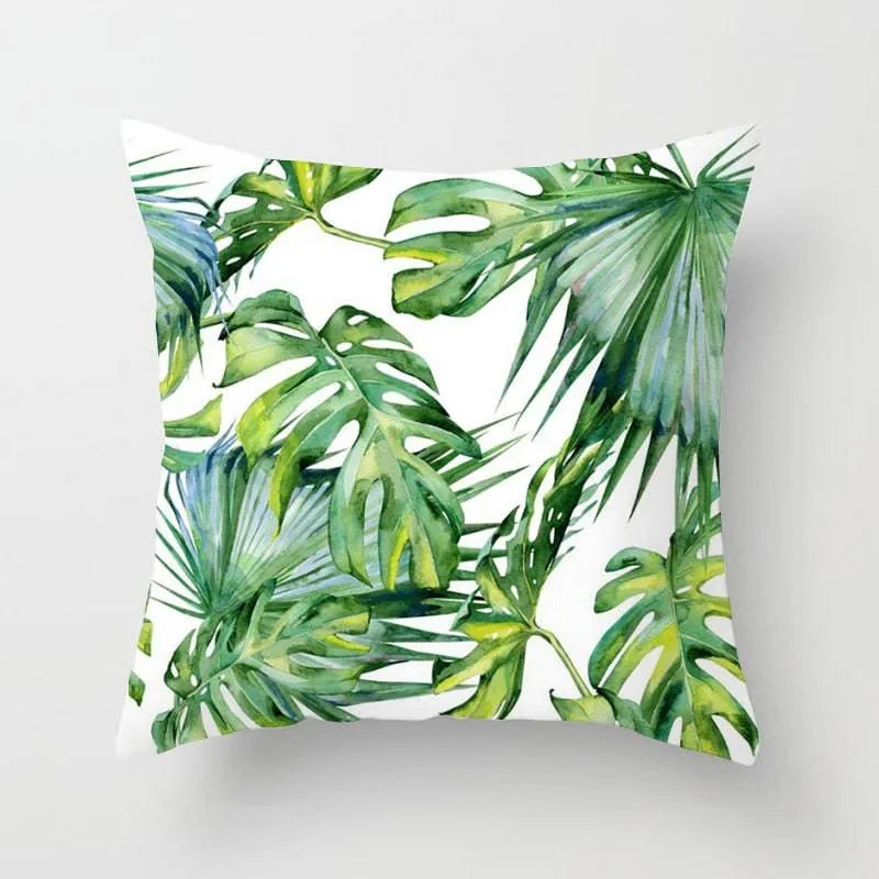 Tropical Leaf Cactus Monstera Cushion Cover 45*45cm Polyester Throw Pillows Sofa