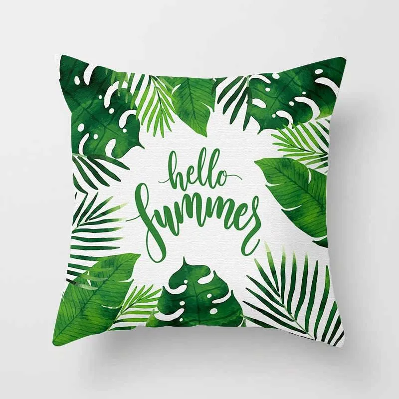 Tropical Leaf Cactus Monstera Cushion Cover 45*45cm Polyester Throw Pillows Sofa