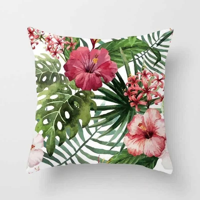 Tropical Leaf Cactus Monstera Cushion Cover 45*45cm Polyester Throw Pillows Sofa