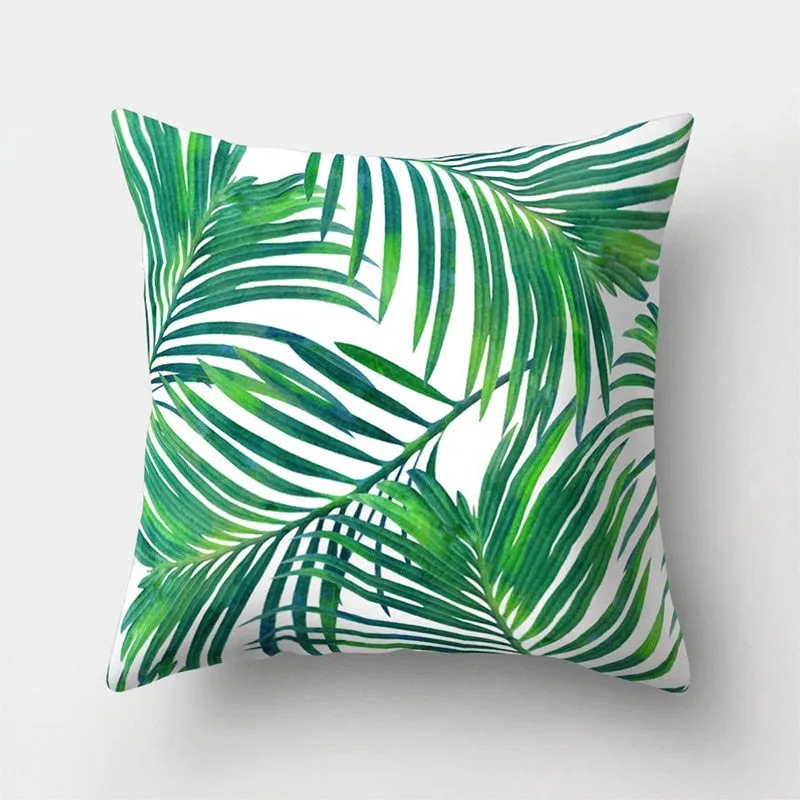 Tropical Leaf Cactus Monstera Cushion Cover 45*45cm Polyester Throw Pillows Sofa