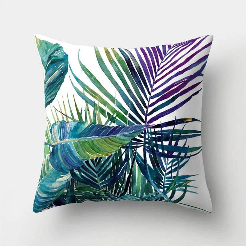 Tropical Leaf Cactus Monstera Cushion Cover 45*45cm Polyester Throw Pillows Sofa