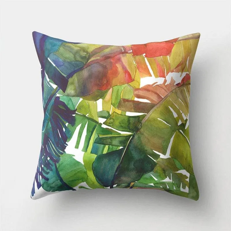 Tropical Leaf Cactus Monstera Cushion Cover 45*45cm Polyester Throw Pillows Sofa
